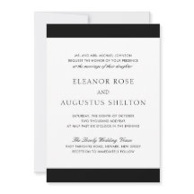 Minimale zwarte witte mand in één bruiloft