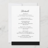 Minimale zwarte witte mand in één bruiloft kaart (Achterkant)