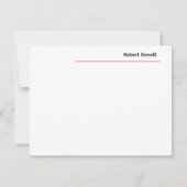 Minimale zwarte witte, moderne platte, lichte linn notitiekaartje (Voorkant)