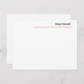 Minimale zwarte witte, moderne platte, lichte linn notitiekaartje (Voorkant / Achterkant)