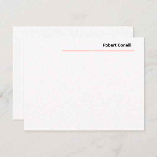 Minimale zwarte witte, moderne platte, lichte linn notitiekaartje (Voorkant / Achterkant)