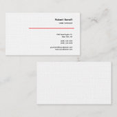 Minimale zwarte witte, moderne platte, lichte linn visitekaartje (Voorkant / Achterkant)