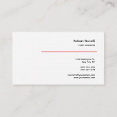 Minimale zwarte witte, moderne platte, lichte linn visitekaartje (Voorkant)