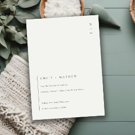 Minimale zwarte & Witte Moderne sparen de Datum ui Bedankkaart