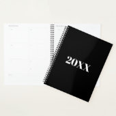 Minimale zwarte witte moderne typografie planner (Display)