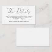 Minimale zwarte witte moderne website voor het sch informatiekaartje (Voorkant / Achterkant)