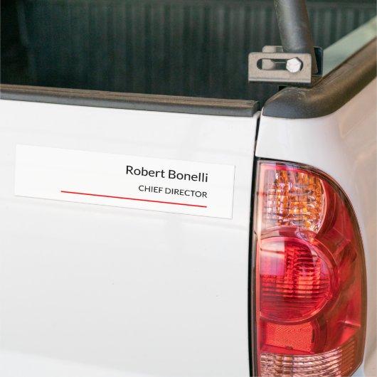 Minimale zwarte witte platte standaard bumpersticker (Op Truck)