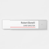 Minimale zwarte witte platte standaard deurbordje (Voorkant)