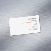 Minimale zwarte witte platte standaard magnetisch visitekaartje (Voorbeeld)