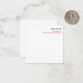 Minimale zwarte witte platte standaard notitiekaartje (Voorkant / Achterkant in situ)