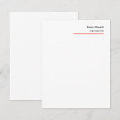 Minimale zwarte witte platte standaard RSVP kaartje (Voorkant / Achterkant)