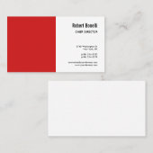 Minimale zwarte witte platte standaard visitekaartje (Voorkant / Achterkant)