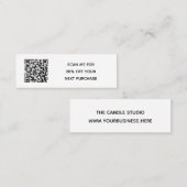 Minimale zwarte witte QR-code voor kleine bedrijve Mini Visitekaartje (Voorkant / Achterkant)