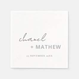 Minimale zwarte witte ritsband servet