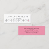 Minimale zwarte witte roze gelaatsuitdrukking klantenkaartje (Voorkant / Achterkant)