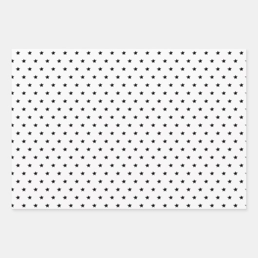 Minimale zwarte witte Scandi-kerst Inpakpapier Vel (Voorkant 2)