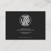 Minimale zwarte witte scriptklant Hartelijk dank Visitekaartje (Achterkant)