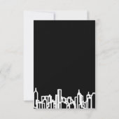 Minimale zwarte witte skyline die we verplaatst he aankondiging (Achterkant)