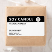 Minimale zwarte witte sojakandel voor logo etiket (Insitu)