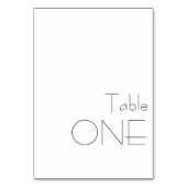 Minimale zwarte witte speelgoedtypografie ONE Kaart (Achterkant)