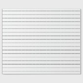 Minimale zwarte witte streepjes strepen moderne cadeaupapier (Vlak)