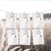 Minimale Zwarte & Witte Tafelnummer Bruiloft