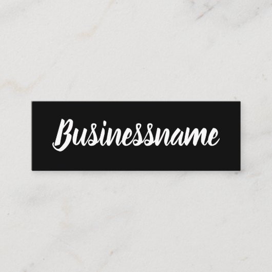 Minimale zwarte & witte trendloyaliteitskaart mini visitekaartje (Voorkant)