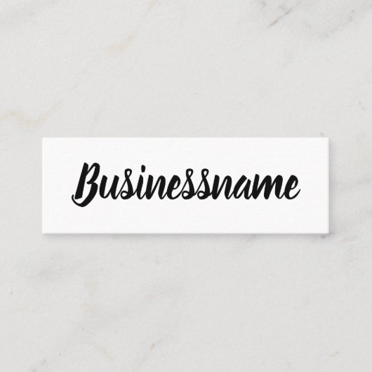 Minimale zwarte & witte trendloyaliteitskaart mini visitekaartje (Voorkant)