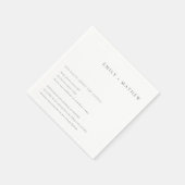 Minimale zwarte & witte Typografie Fun Facts Servet (Hoek)