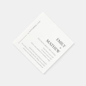 Minimale zwarte & witte Typografie Fun Facts Servet (Hoek)