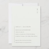 Minimale zwarte witte Typografie Verloving Uitnodi Bedankkaart (Voorkant)