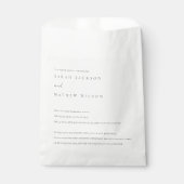 Minimale zwarte & witte Typografie Weddenschap Vun Bedankzakje (Voorkant)