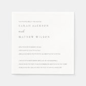 Minimale zwarte & witte Typografie Weddenschap Vun Servet (Voorkant)