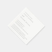 Minimale zwarte & witte Typografie Weddenschap Vun Servet (Hoek)