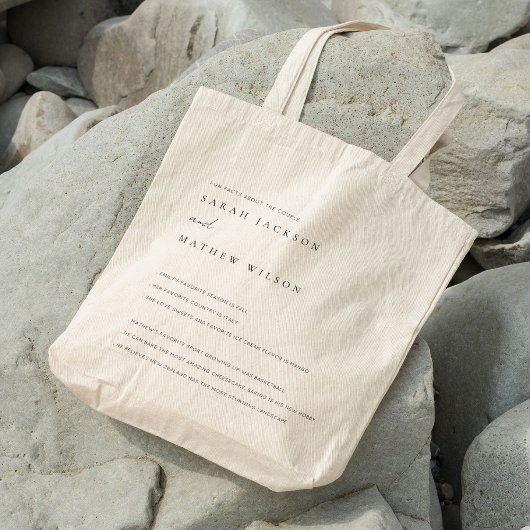 Minimale zwarte & witte Typografie Weddenschap Vun Tote Bag