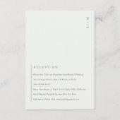 Minimale zwarte witte Typografie Weddenschappen Informatiekaartje (Voorkant)