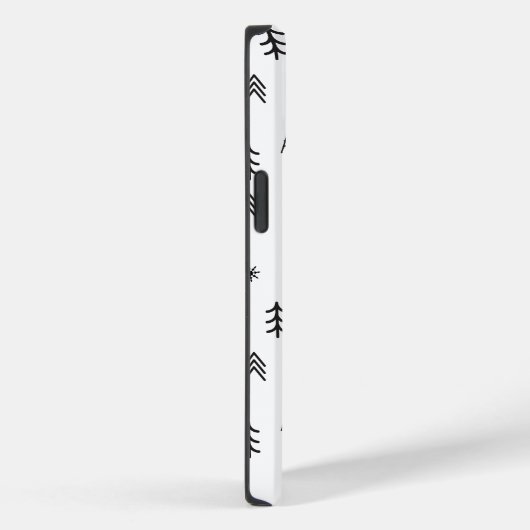 Minimale zwarte witte winterpatroontnaam Case-Mate iPhone case (Achterkant / Rechts)