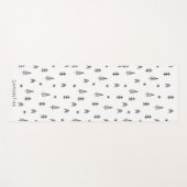 Minimale zwarte witte winterpatroontnaam yogamat (Voorkant (horizontaal))