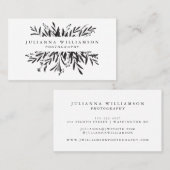 Minimale zwarte witte, zwarte, professionele grafi visitekaartje (Voorkant / Achterkant)