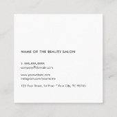 Minimale zwarte wolkschaar, haarlijst vierkante visitekaartje (Achterkant)