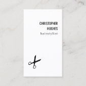 Minimale zwarte wolkschaar, haarlijst visitekaartje (Voorkant)