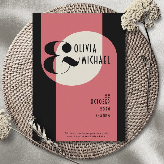 Minimale  zwarte zalmroze kaart