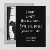 Minimale zwarte & zilver, eindelijk een partij kaart (Voorkant / Achterkant)