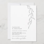 Minimale zwarte zwarte witte inktzegelzegger kaart (Voorkant)