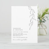 Minimale zwarte zwarte witte inktzegelzegger kaart (Staand voorkant)