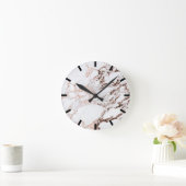 Minimale zwarte zwarte witte marmer Roos met marme Ronde Klok (Huis)