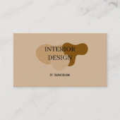 Minimalis Beige Interieurontwerp Visitekaartje (Voorkant)