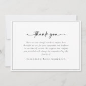 Minimalisalist Bereavement Funeral Bedankkaart (Voorkant)