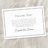 Minimalisalist Bereavement Funeral Bedankkaart