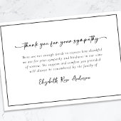 Minimalisalist Bereavement Funeral Bedankkaart